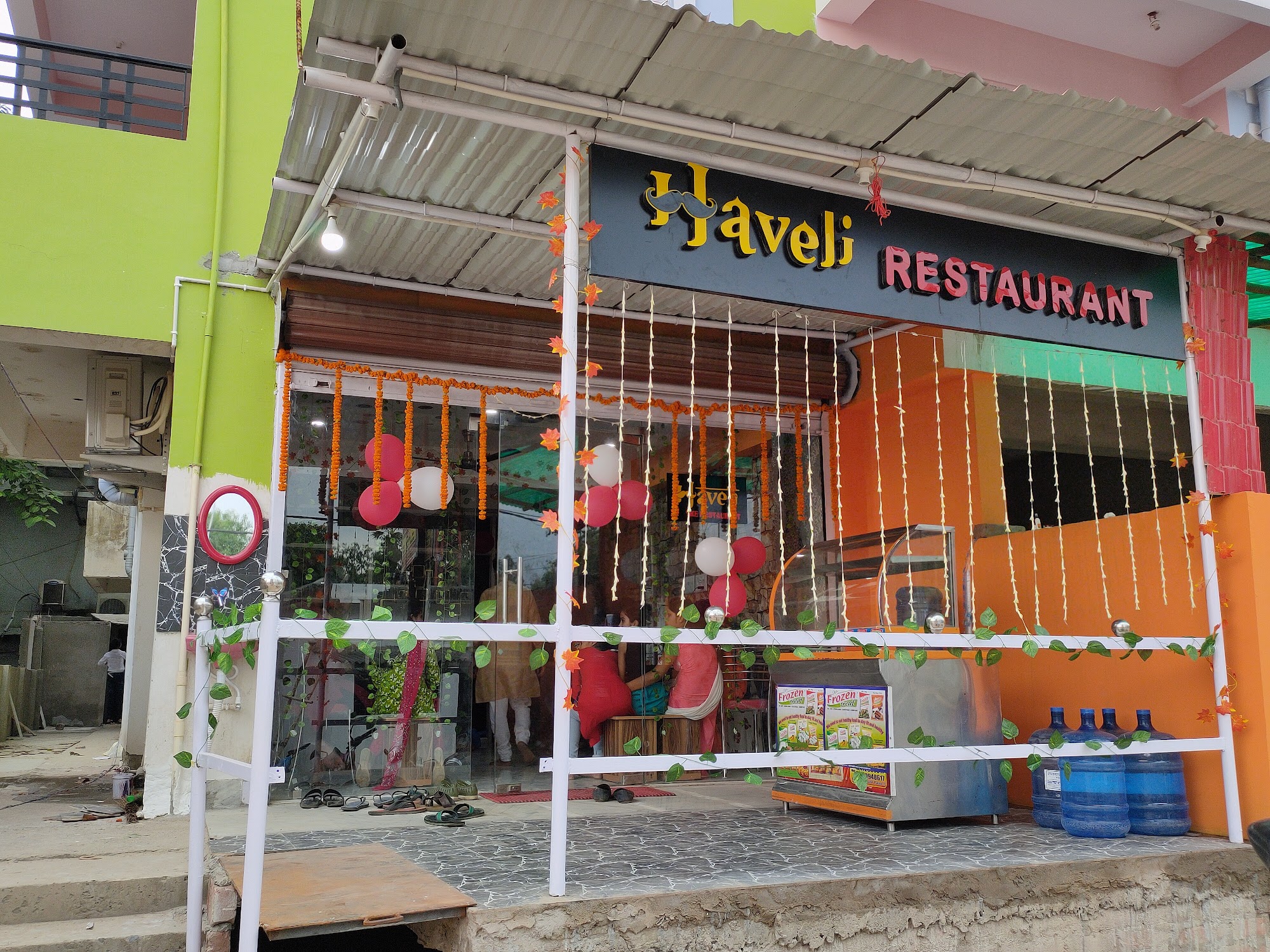 Haveli Restaurant Grand Entrance decorated with flowers